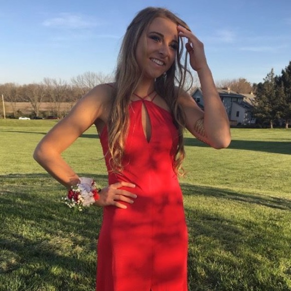 Neiman Marcus red formal dress